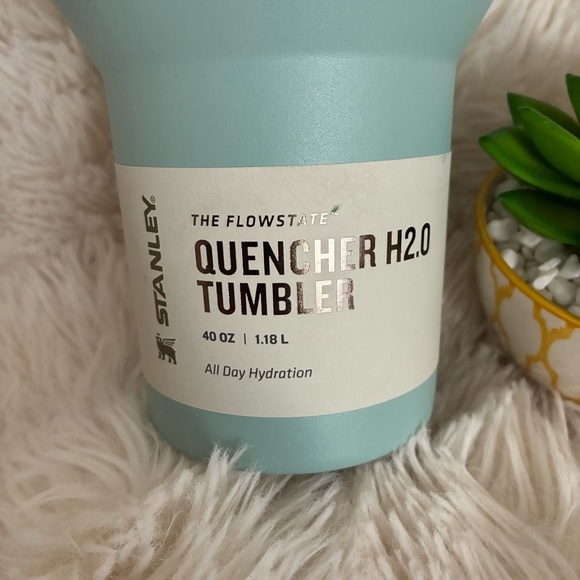 Stanley The Quencher H2.0 Flowstate™ Tumbler 40 OZ Seafoam Blue NWT - Picture 3 of 9
